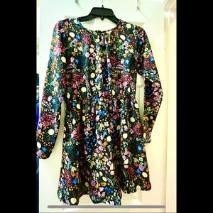 ModCloth Black Multicolor Floral Romper size Small